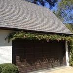 Floral Arbor Above a Traditional Garage