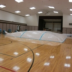 floor tented for drying