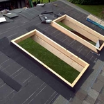 skylight boxes in place