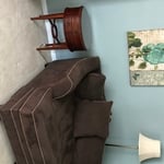 Microfiber furniture looks like new.