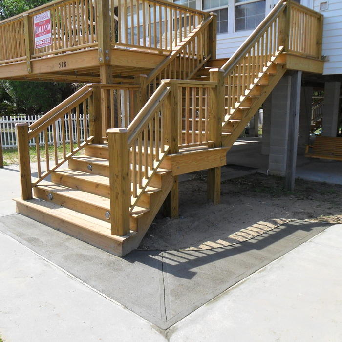 Beach house party deck
