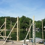 6x6 posts are set