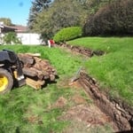 Before retaining wall