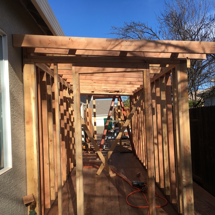 Beginning shed construction