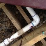 Drain coming from the back deck