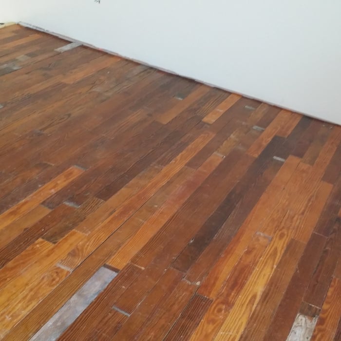 Reclaimed floor installation