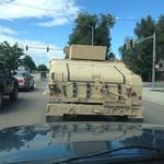 Following the Nat. Guard to the hardest hit area.