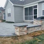 Patio and seeting wall