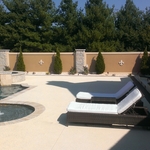 Concrete Walls Refinished w/Stucco