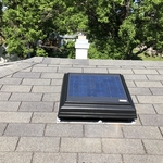 Solar powered attic fan