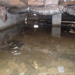Flooded crawlspace