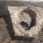 outgoing baffle before repair started