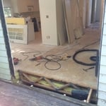 Cut out rotten flooring