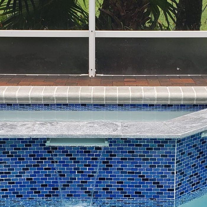 new tile, sills and coping