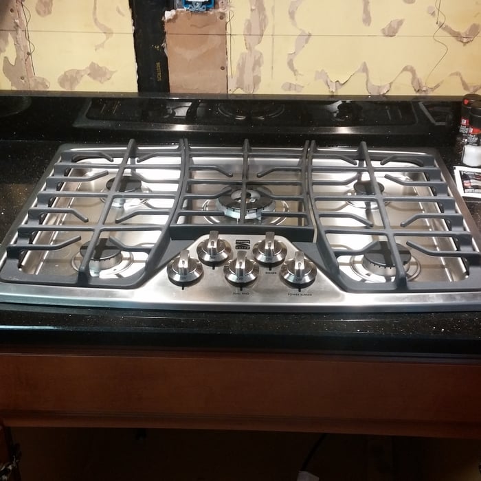 gas cooktop stove installation
