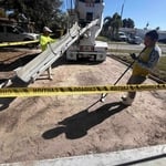 Concrete driveway