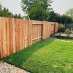 Redwood Dog Ear Good Neighbor Fence