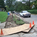 Preparing to Form New Sidewalk/curb
