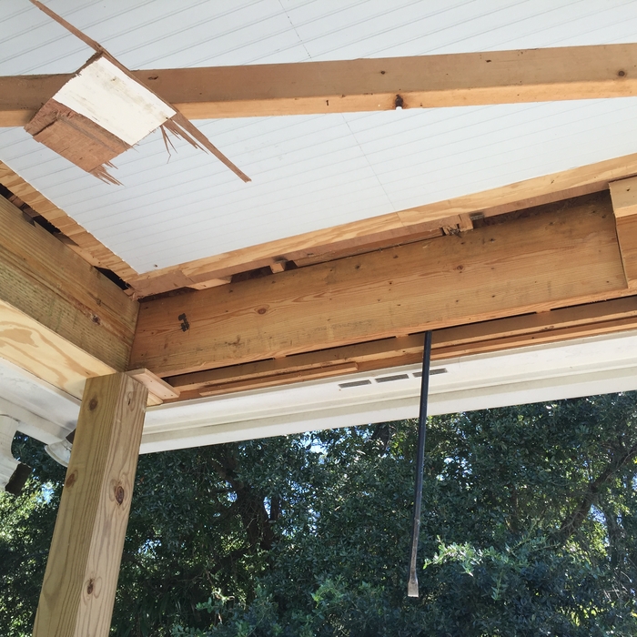 Back porch termite damage