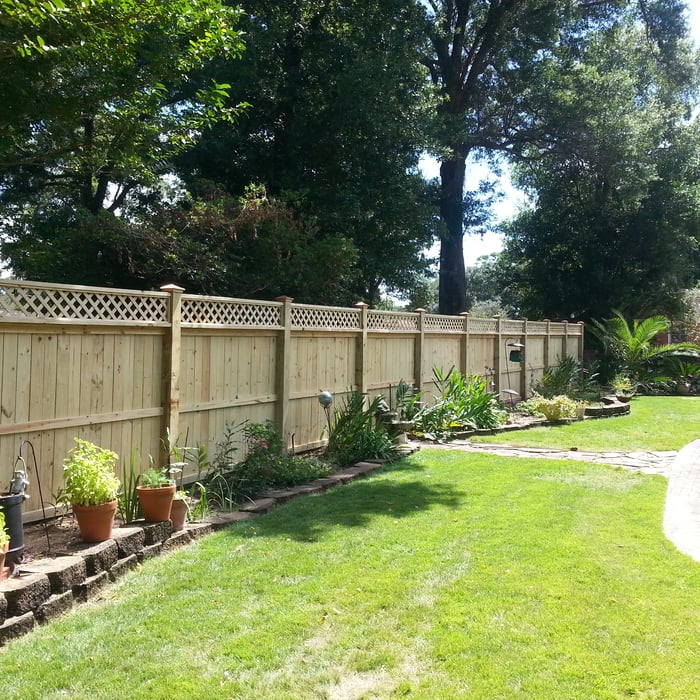 Six Foot fence with Lattice Detail