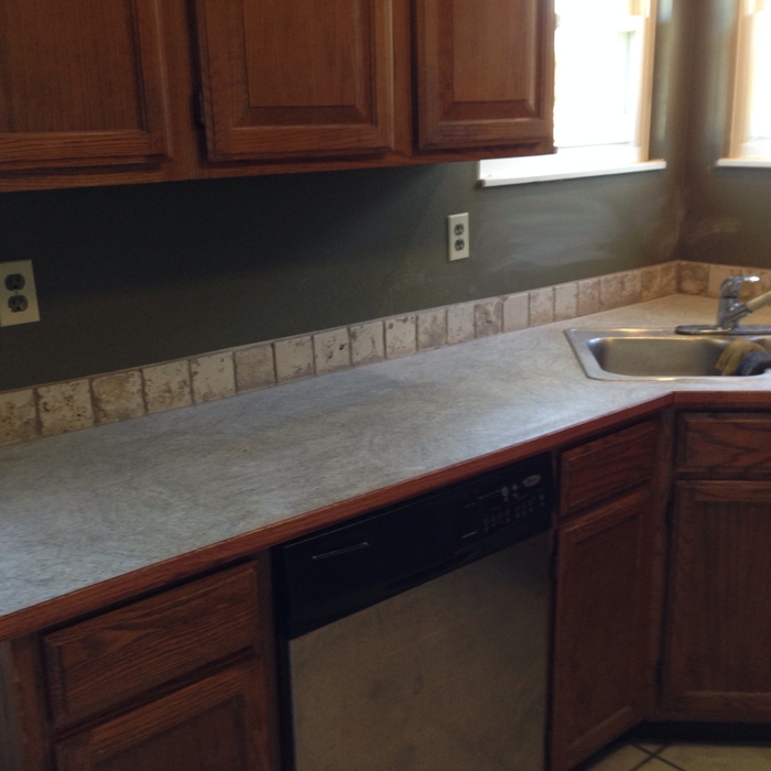 New countertops reusing previous plywood