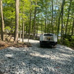 Driveway base installed