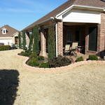 Cast stone bed border