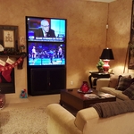 2 Stacked 42-inch TV's