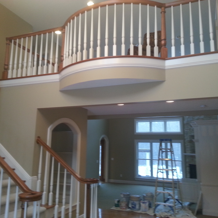 stained hand-rails
