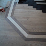 Dark walnut & maple with oak