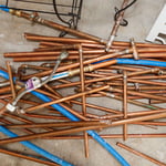 Pile of failing copper pipes