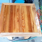 148 yr old reclaimed pine end table