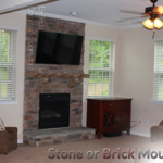 55 Inch Samsung - Stone Fireplace TV Mounting