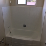 Reglazed tile and tub