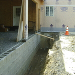 Trench into basement.