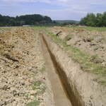 Trenches 300' long X 4 each.