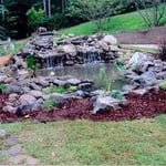 Waterfall into pond