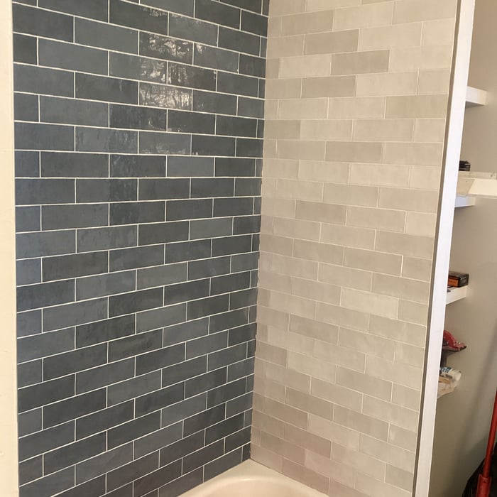 new shower tile