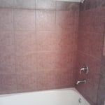 Tile work in the bathroom