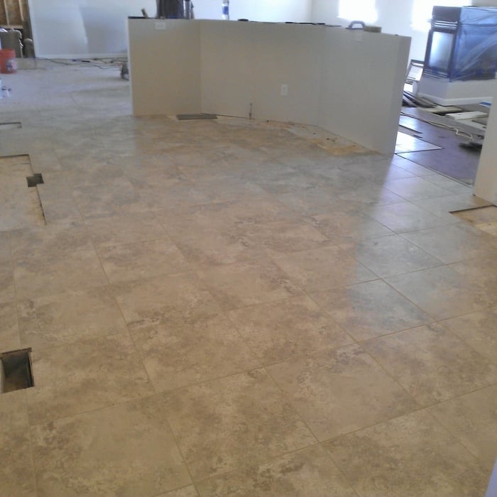 More tile work inside a kitchen