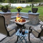Paver Patio and Sitting Wall in Coventry
