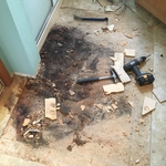 Water damaged floor