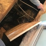 Removal of rotted floor
