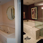 Bathroom update before and after