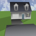 3D rendering of custom detached garage addition