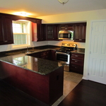 Cherry cabinets and granite countertops
