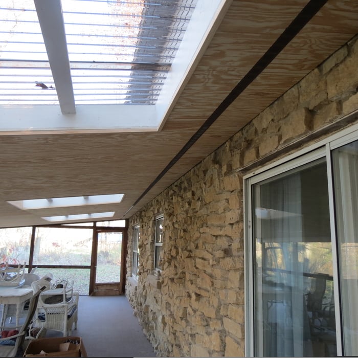 finished porch ceiling and venting