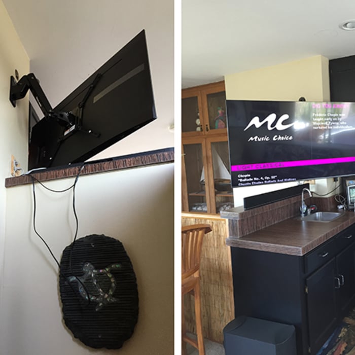 Hanging a TV in an upstairs "Man Cave"
