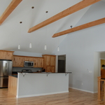 custom kitchen granite counters, maple cabinets
