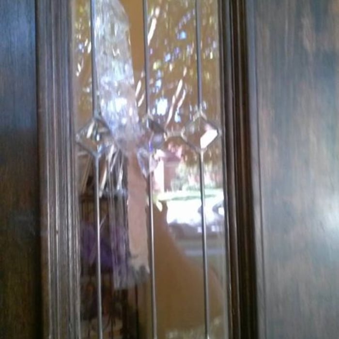 Both doors were broken